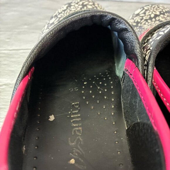 Koi By Sanita White Floral Black & Pink Closed Clogs Comfort Mules Shoes - Picture 8 of 15